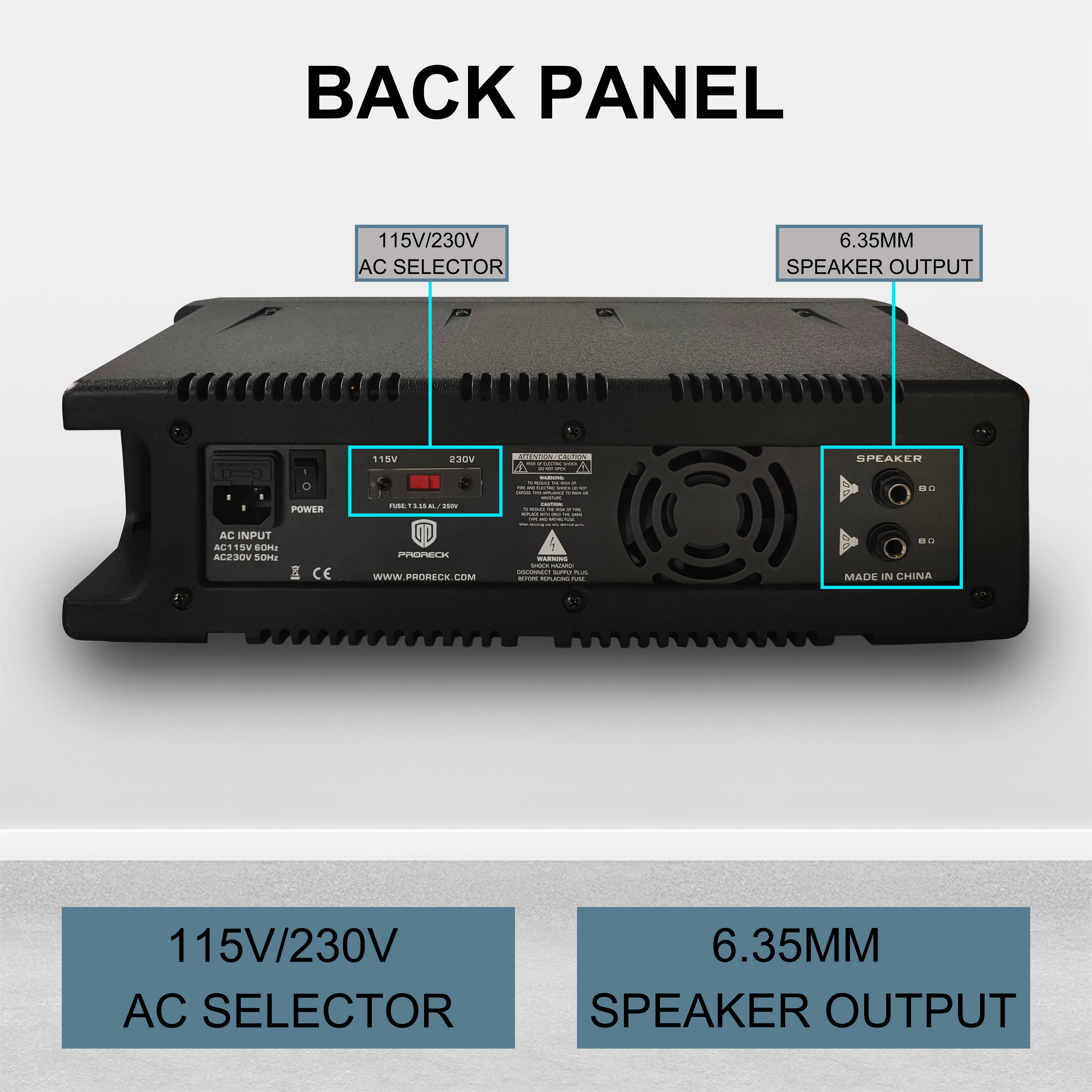 PRORECK MX8 2500 P.M.P.O 8 Channel Compact Studio Powered Mixer with Built In Effects & USB Audio Interface for Party/Meeting