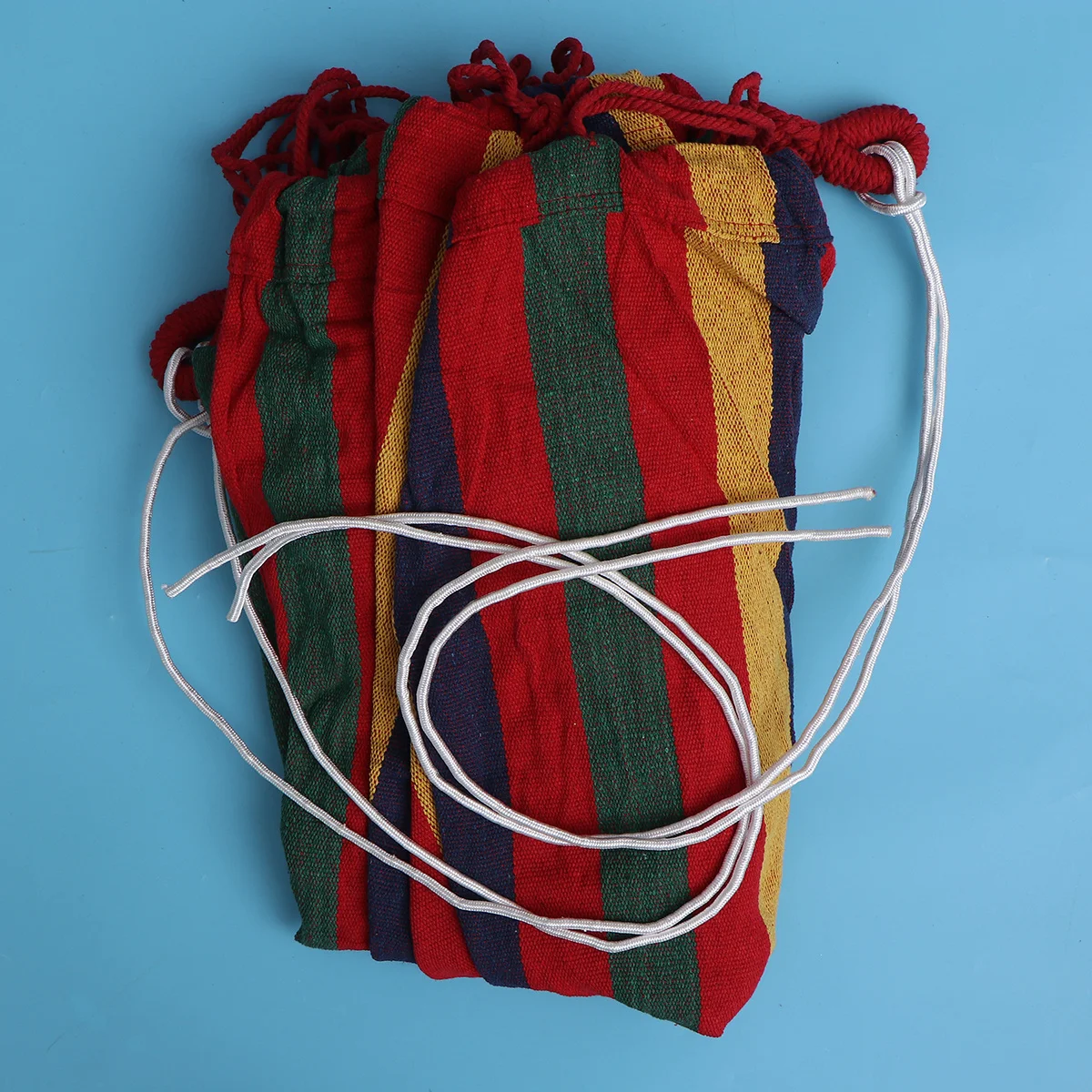 

190x150cm Striped Foldable Hammock Anti-Roll Design for Camping Travel Backpacking Outdoor Relaxation Outdoor Hammock