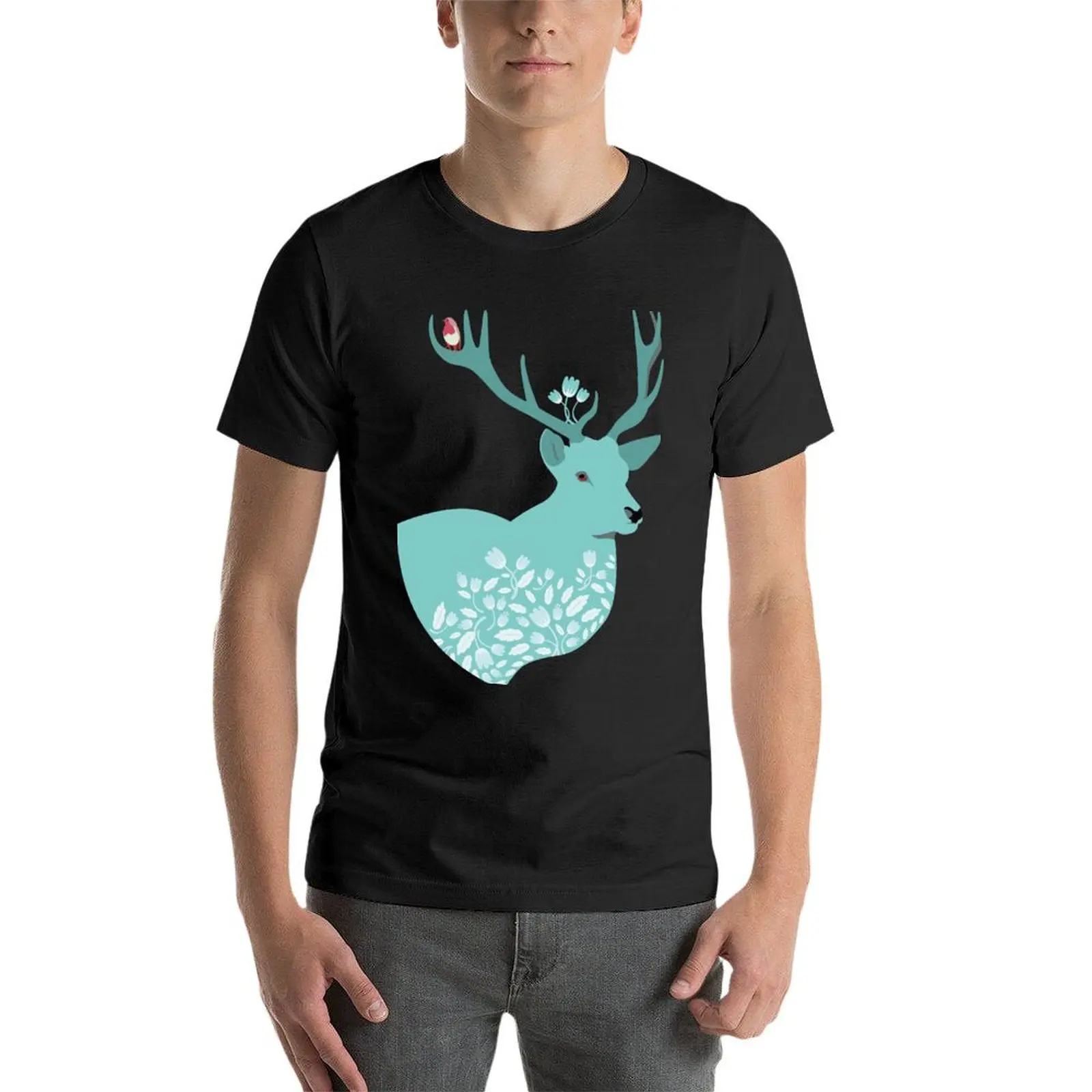 Blue Deer T-Shirt summer clothes quick-drying vintage oversized men graphic t shirts