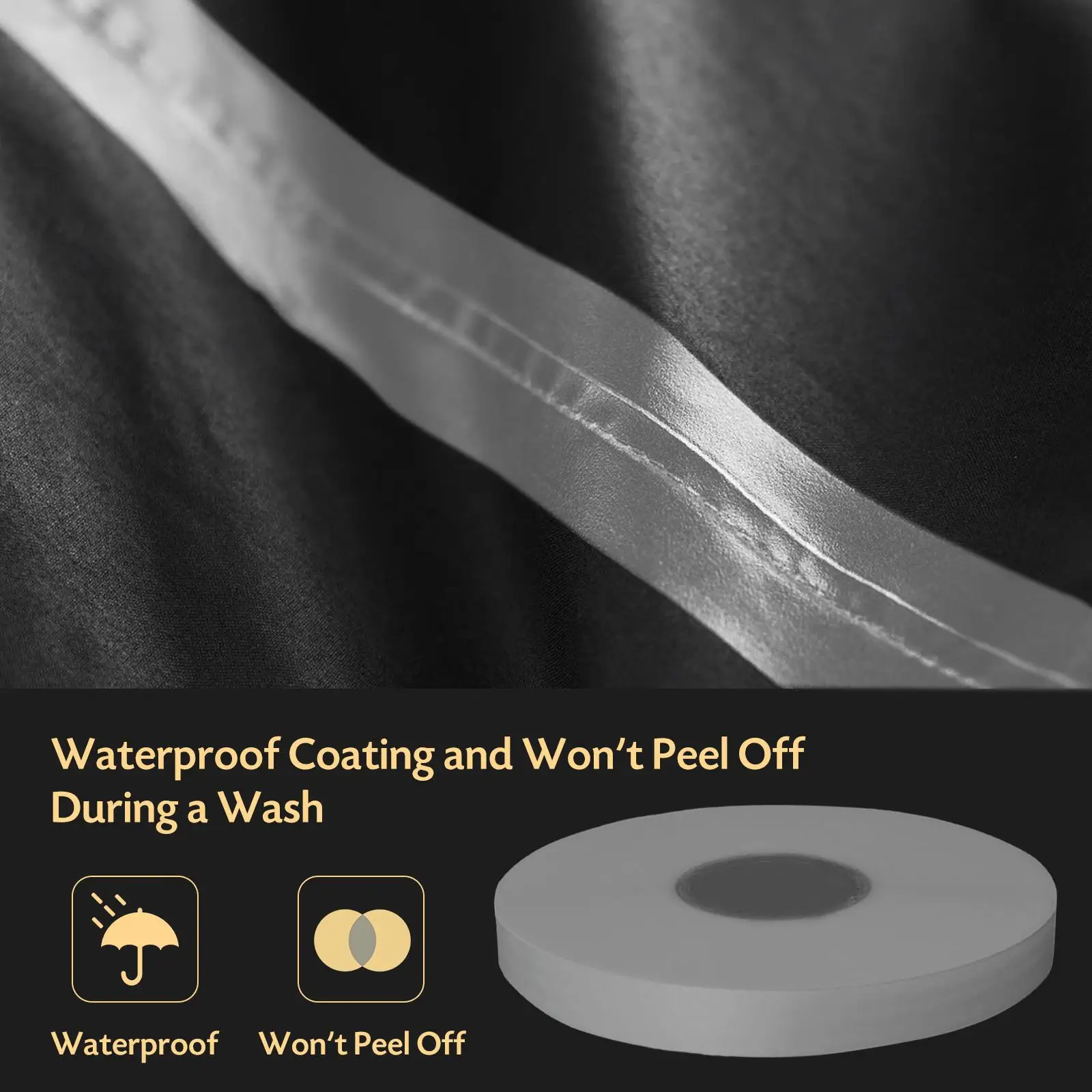 6x1 Roll 65′ Iron on Hot Melt Seam Sealing Repair Sticky Fusible Tape, for