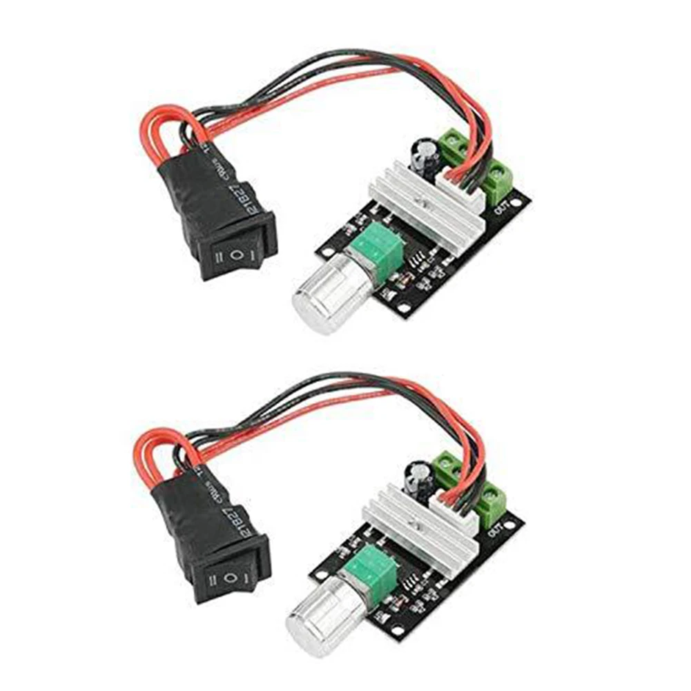 

2pcs DC Motor Speed Controller 6V12V24V28V 3A For PWM Motor Speed Controller Adjustable Driver Reverse Power Tools Parts