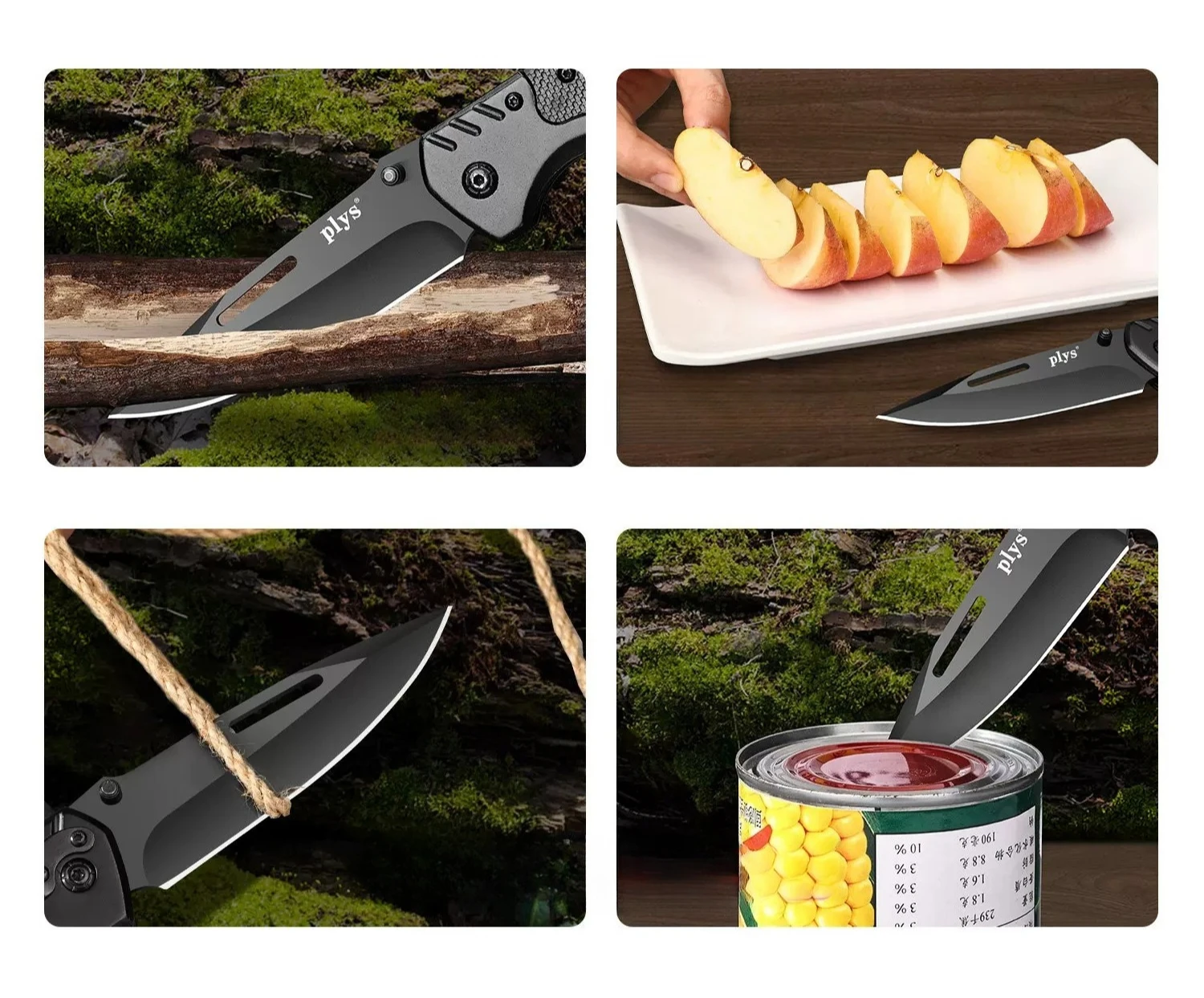 Outdoor Edelstahl Klappmesser Camping Taschenmesser Multifunktionales Haushaltsmesser Obstmesser Hohe Härte Scharfe Klingen – Detail 3