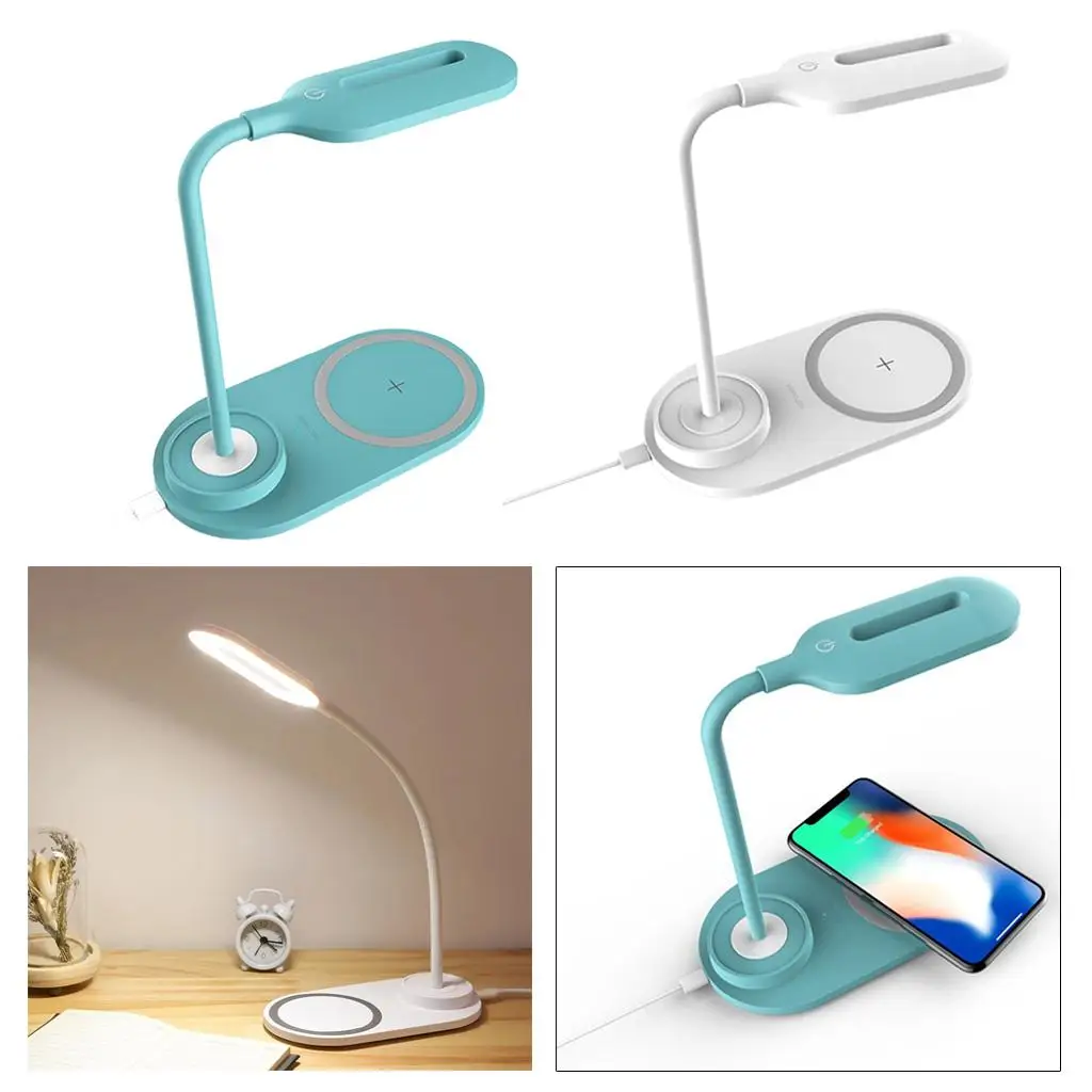 Светодиодная настольная лампа, лампа для зарядки, Внешнее зарядное устройство, USB-порт для зарядки, регулируемая яркость, 3 режима освещения, подарок