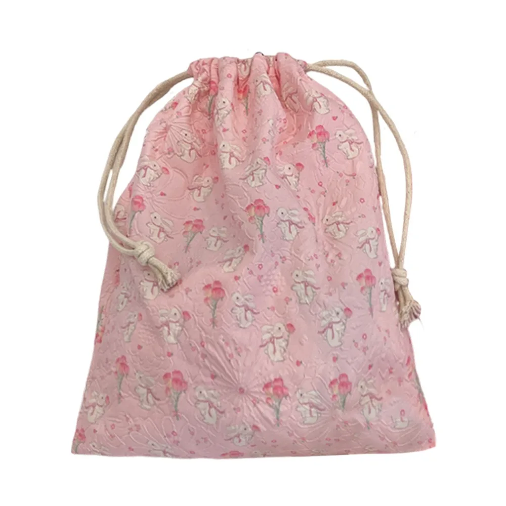 

Cartoon DIY Gift Bag Large Capacity Anti Dust Packaging Bag Multifunction Fabric Drawstring Pocket Coin
