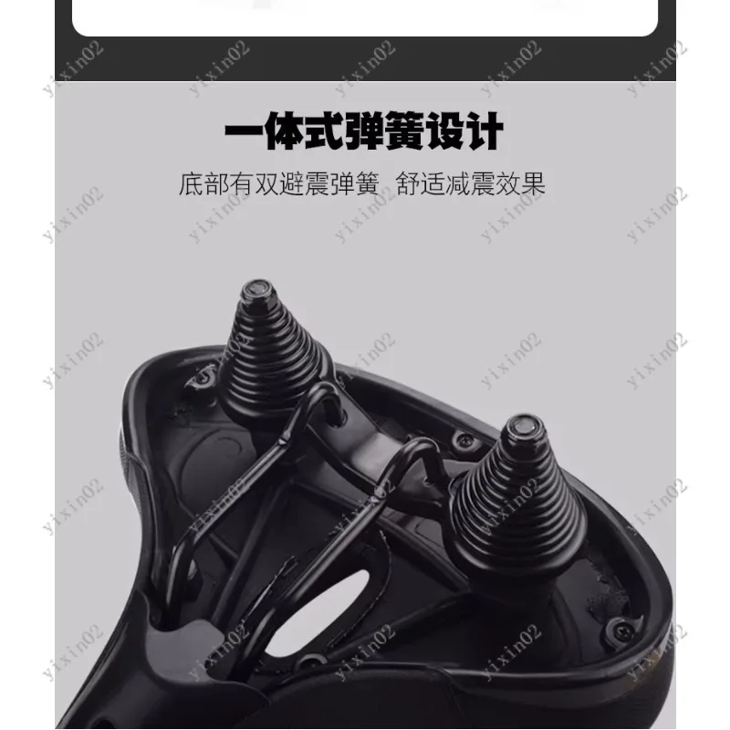 Extra Soft Bike Seat Shock Absorbing Wide Hollow Breathable Waterproof Saddle for MTB Road Cycling