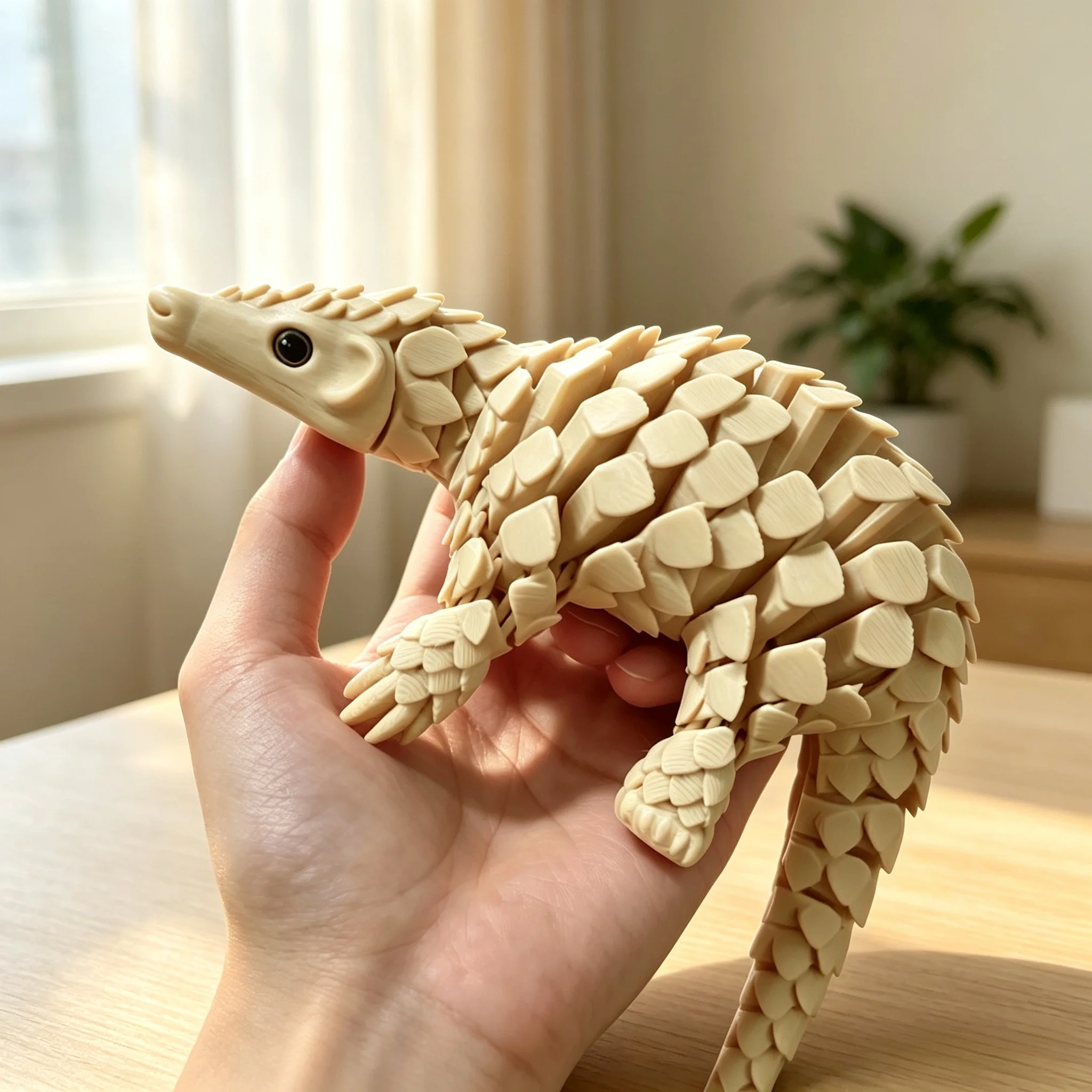 3D Printed Pangolin Animal Statue, Pangolin Statue Home Decoration, Desktop Ornament Suitable for Display on Living Room Shelves, Indoor Home Statue Decoration for Adults, Indoor and Outdoor Decorative Ornament, Outdoor Decorative Animal Model, Offering Both Viewing and Playing Enjoyment, Stress Relief and Healing, Perfect Choice for Christmas, Easter, Thanksgiving, and Party Gifts