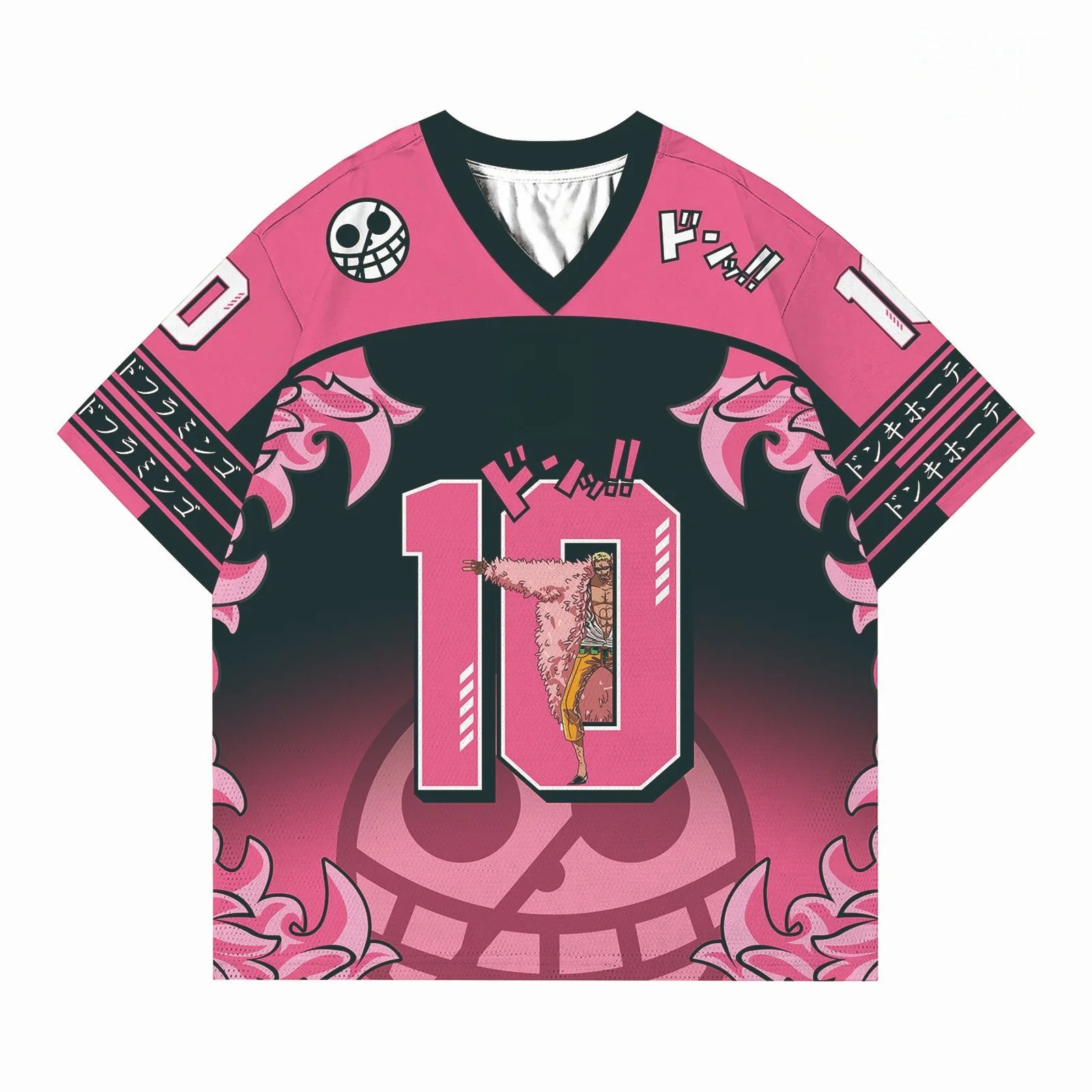 

New Football Jerseys, Japanese Anime Bandai One Piece Luffy and Zoro T-shirt, Sporty Street Loose for Men and Children