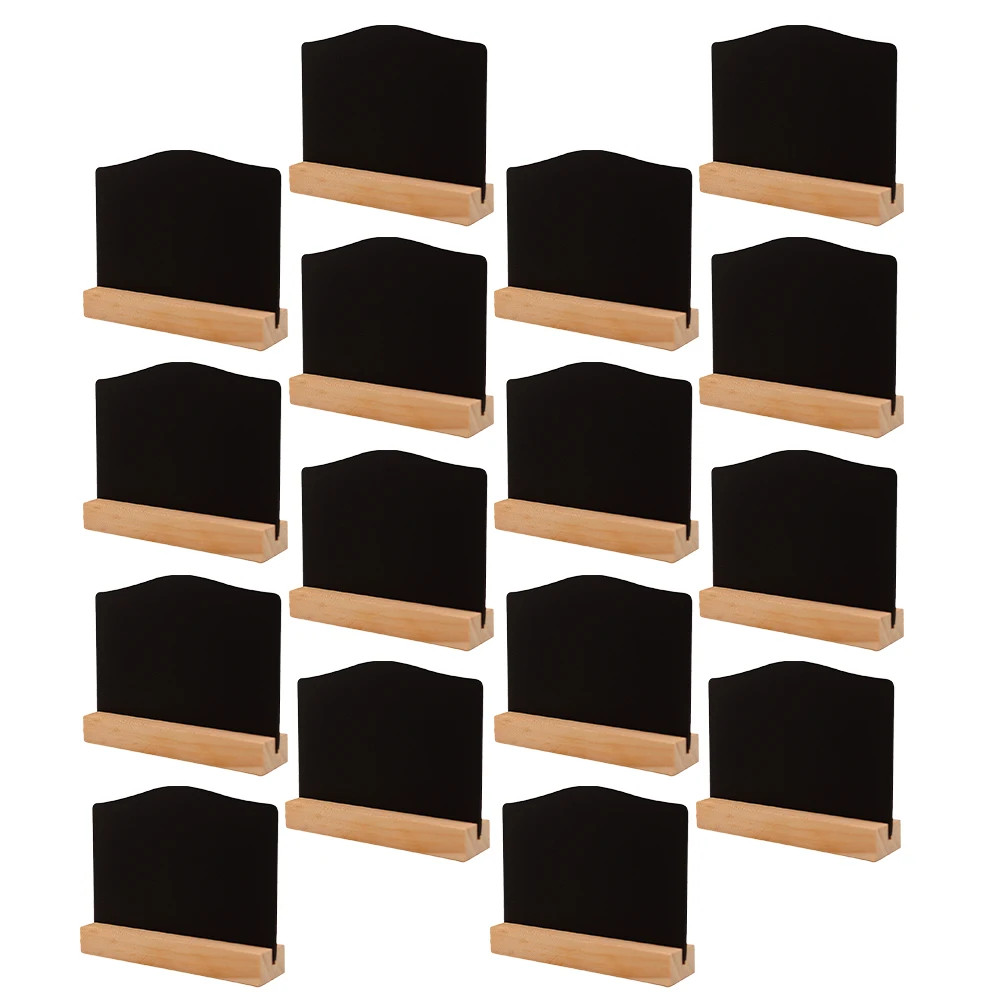

16Pcs Small Double Sided Blackboard Elegant Wooden Frame Portable Versatile Home Decor Bar Counter Food Signs Party Buffet