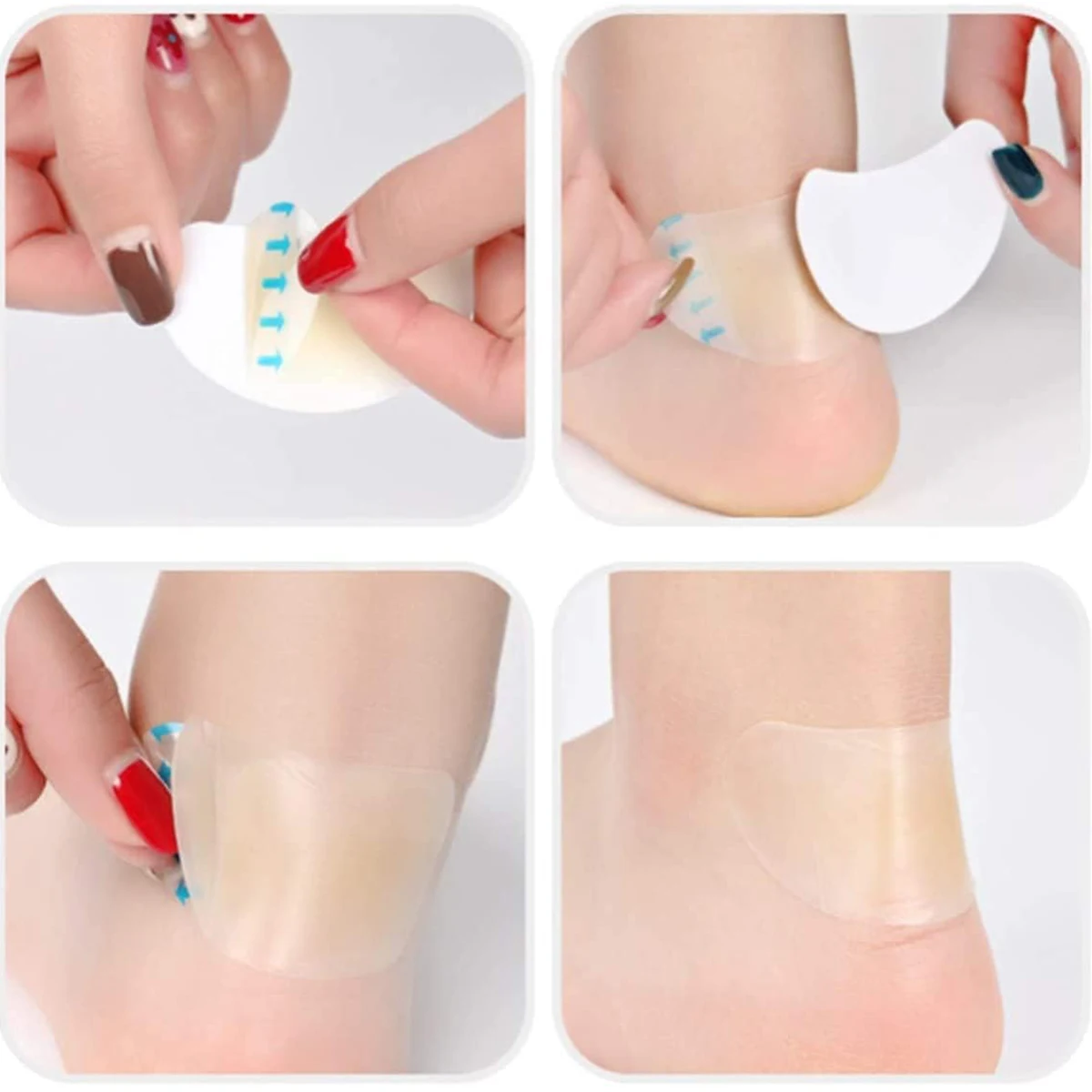 15 Pieces Blister Plasters Invisible Hydrocolloid Gel Blister Bandages Blister Cushion Pad for Heel Foot Toe and Guard Skin