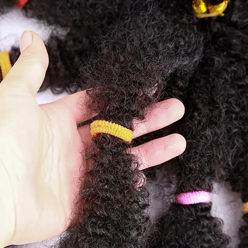 الضفائر الشعر الأفرو غريب السائبة الأفرو مجعد الشعر الاصطناعية قصيرة 12 "الكروشيه تجديل وصلات شعر للنساء الأفريقيات الأمريكية