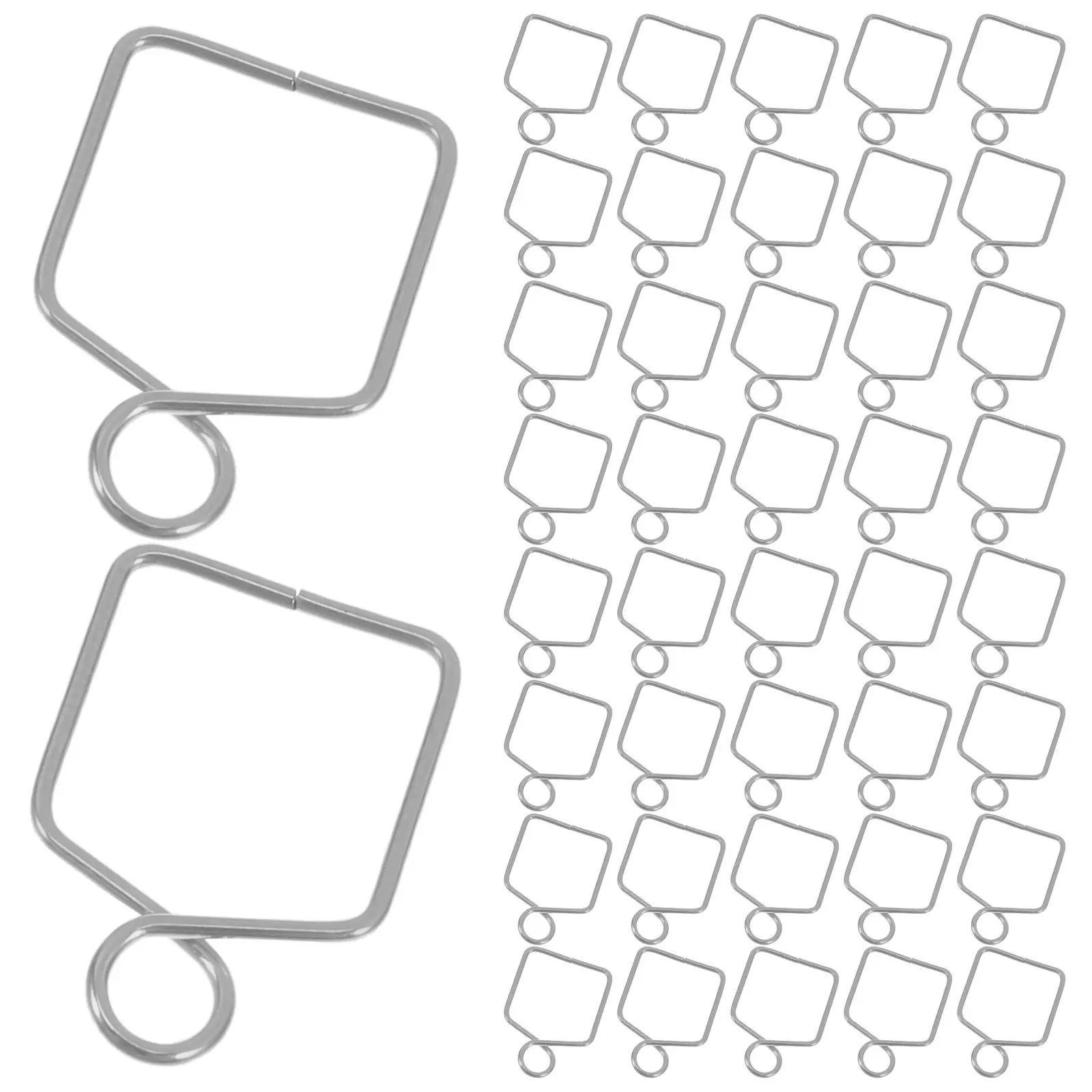 

100 шт. металлических крепежных зажимов 14 мм серебристого цвета для хрустальных шаров, призм, люстр, DIY-коннекторов, сменных подвесных штифтов