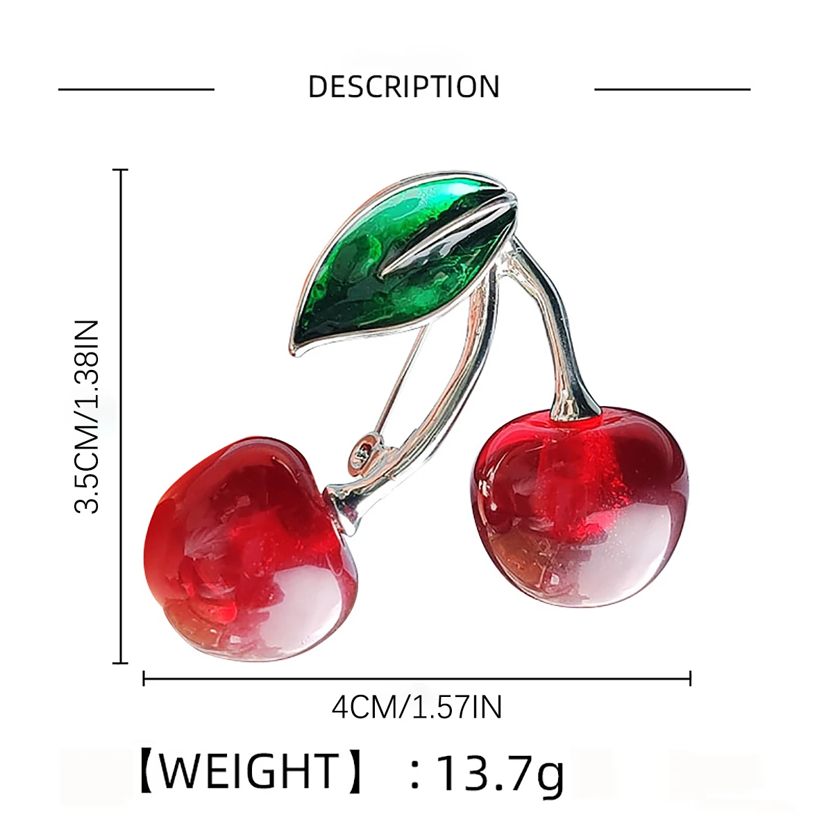 Fashionable and Sweet Cherry Cherry Cherry Chestnut Bracelet Simple and Fresh Fruit Alloy Pins Versatile Suit Accessories