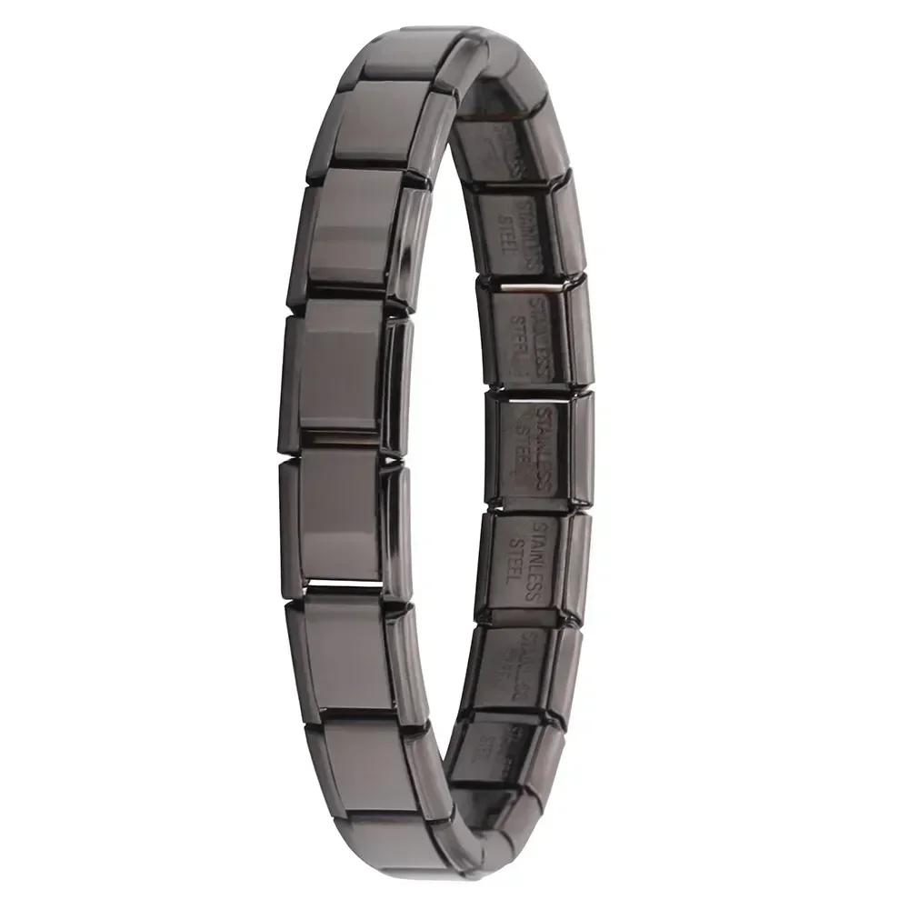 Hapiship Neue frauen Schmuck 9mm Breite Itanlian Elastische Charm Armband Mode Edelstahl Armreif ST-