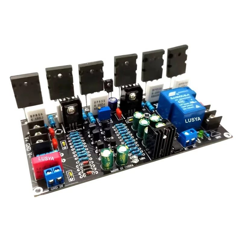 LUSYA Upgraded Version 300W Mono Power Amplifier 1943 + 5200 High Power Tube Amp Board With Speaker Protection Relay