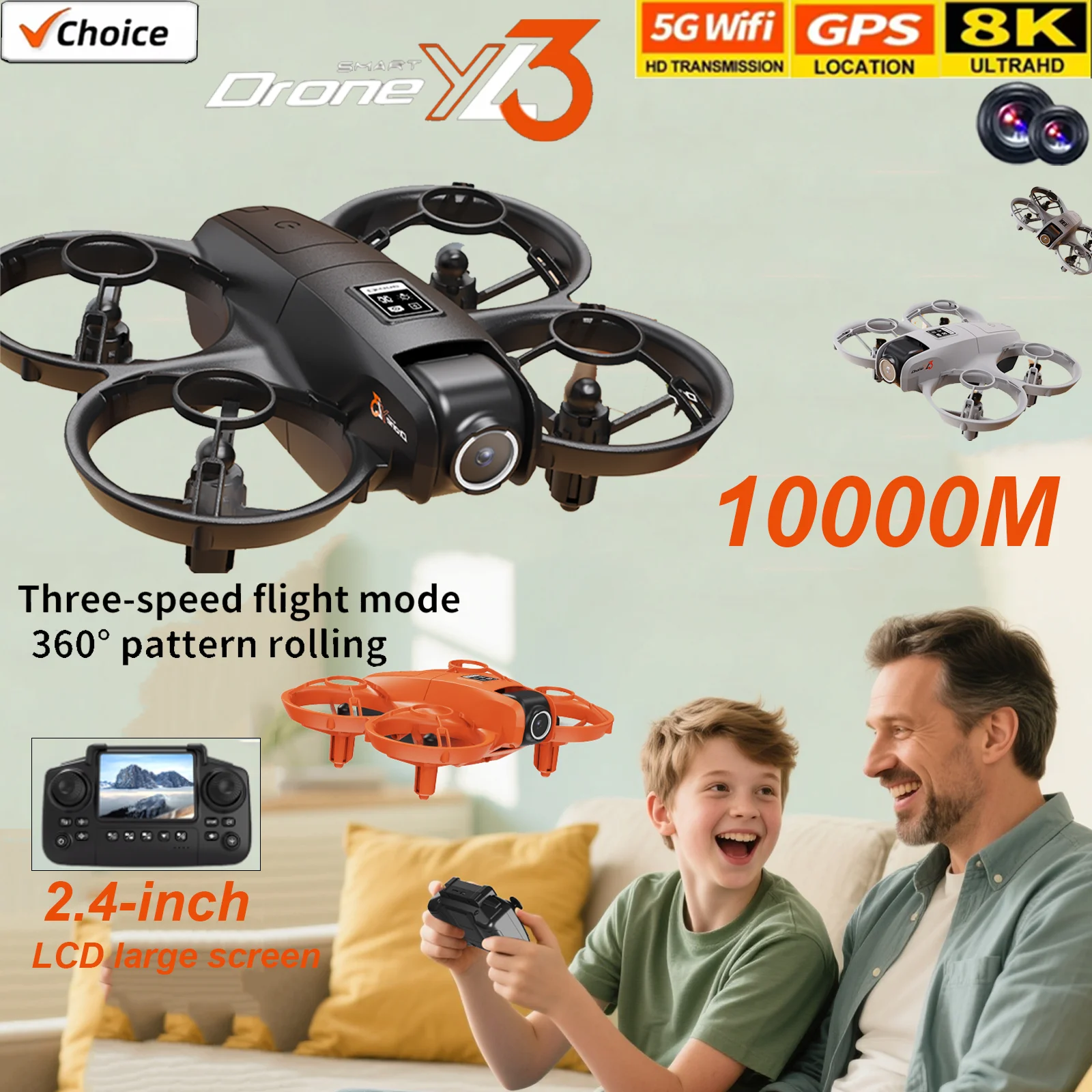 YL3 RC الطائرة بدون طيار 2.4G 5G GPS المهنية 8K HD التصوير الجوي طائرات التحكم عن بعد HD كاميرا مزدوجة كوادكوبتر الأولاد اللعب الهدايا