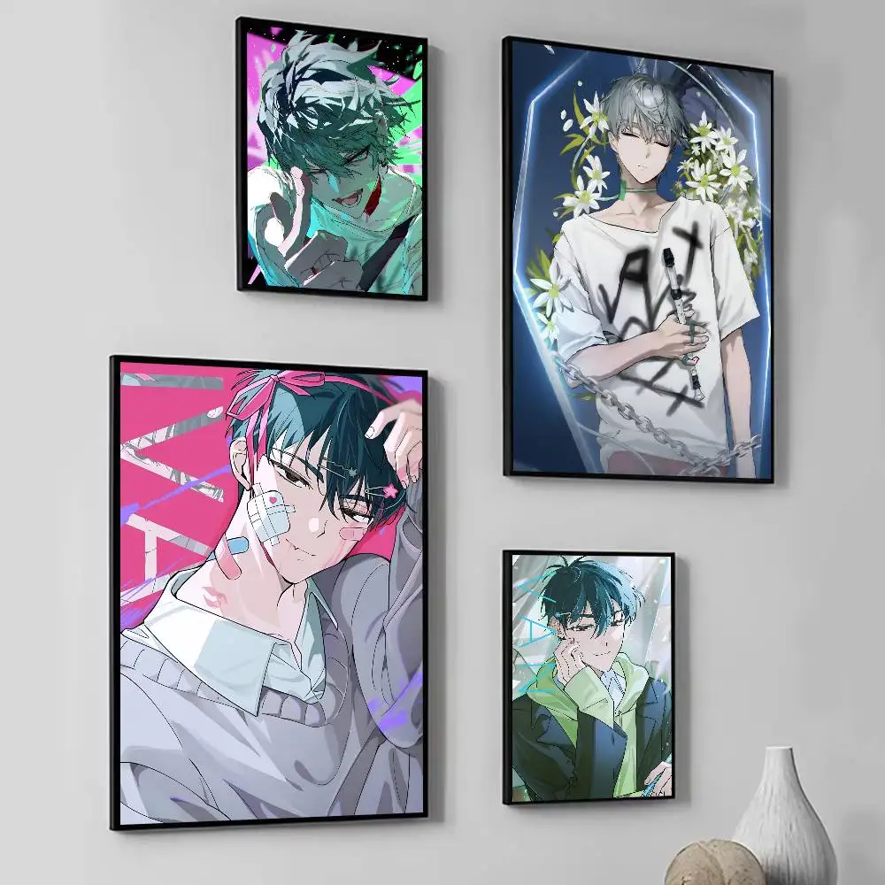 Cartoon Anime Game A-Alien S-Stage Ivan Manga Posters Fancy Wall Sticker for Living Room Bar Decoration Wall Decor