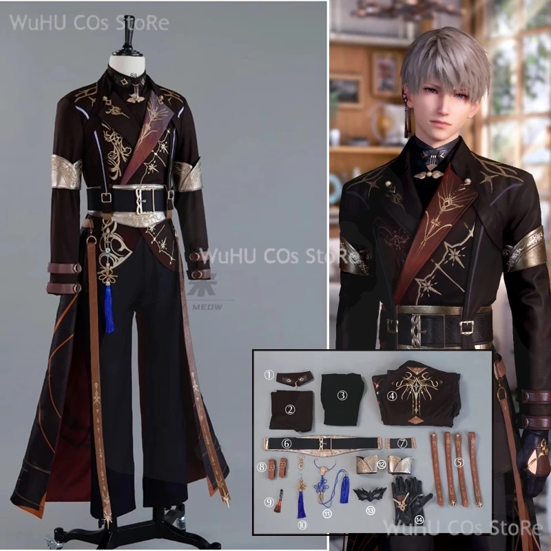 نينو لعبة الحب والمساحة العميقة زيفيا تأثيري حلي شعر مستعار الكبار كرنفال موحدة الأسود هنتر هالوين ملابس تنكرية للحفلات #1