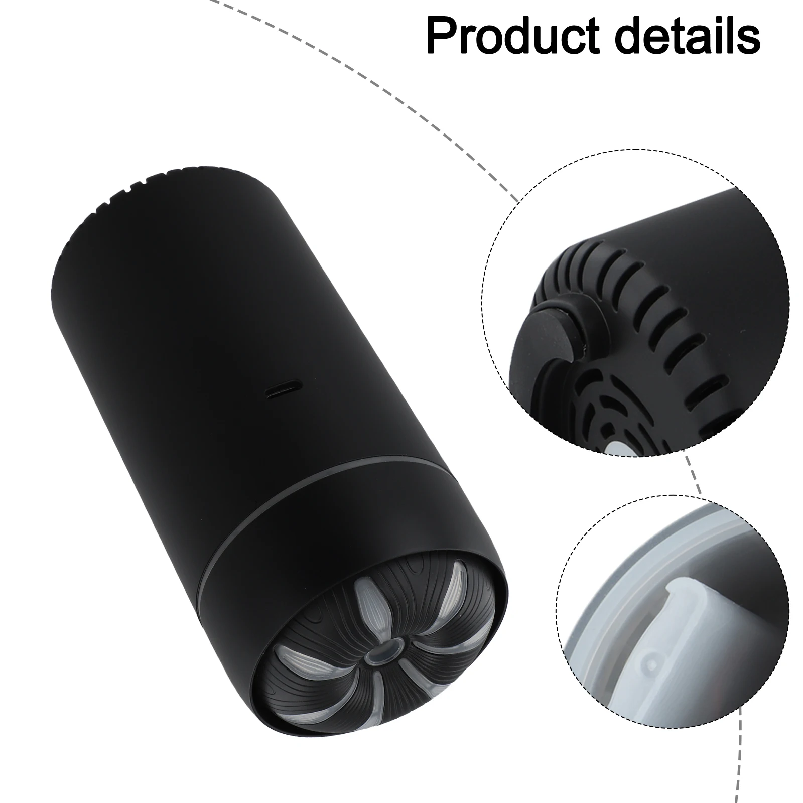Compact Humidifier Car Aromatherapy Diffuser Car Interior Whisper-Quiet Operation 7-Color LED Light Easy To Refill
