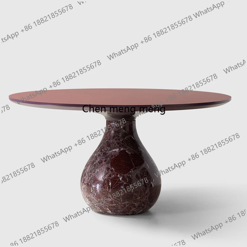Round Luxury Dining Table Side Outdoor Conference Marble Office Garden Dining Table Corner Space Saving Mesa Home Furniture