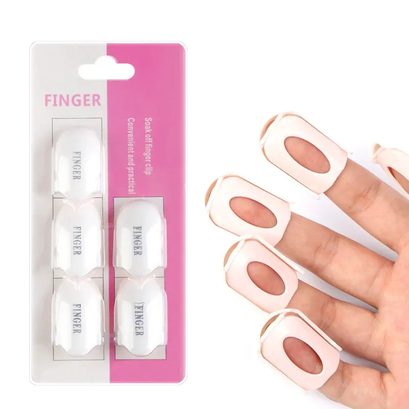 5 قطعة UV جل مزيل طلاء الأظافر كليب قابلة لإعادة الاستخدام مسمار الفن نقع قبالة غطاء كليب الأظافر تنظيف إصبع التفاف أدوات مانيكير
