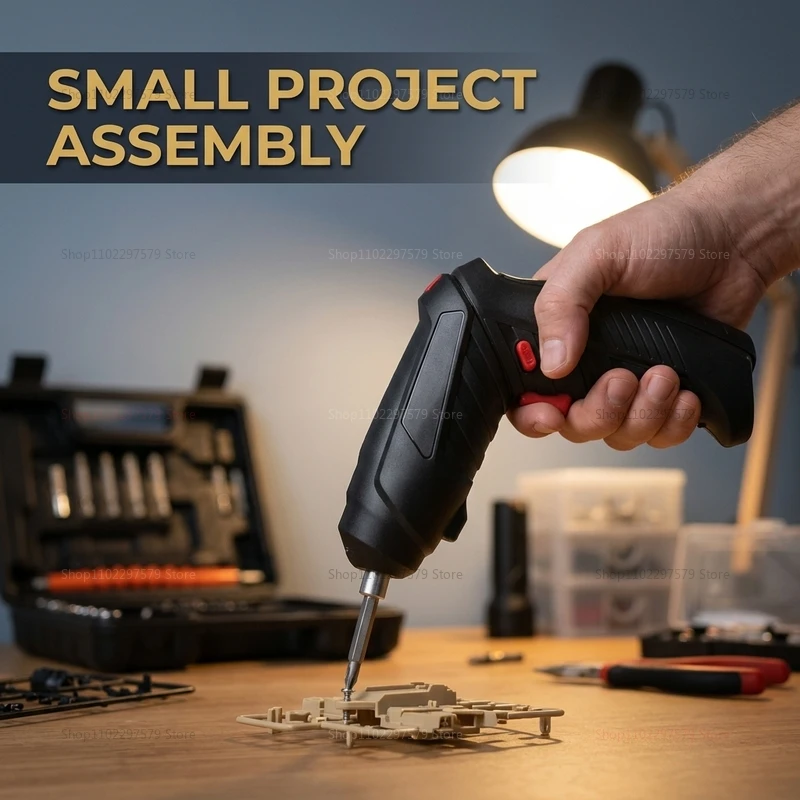 47Pcs Rechargeable Cordless Electric Screwdriver Set 3.6V Lithium Home DIY Repair Tools Kit Foldable Light Portable