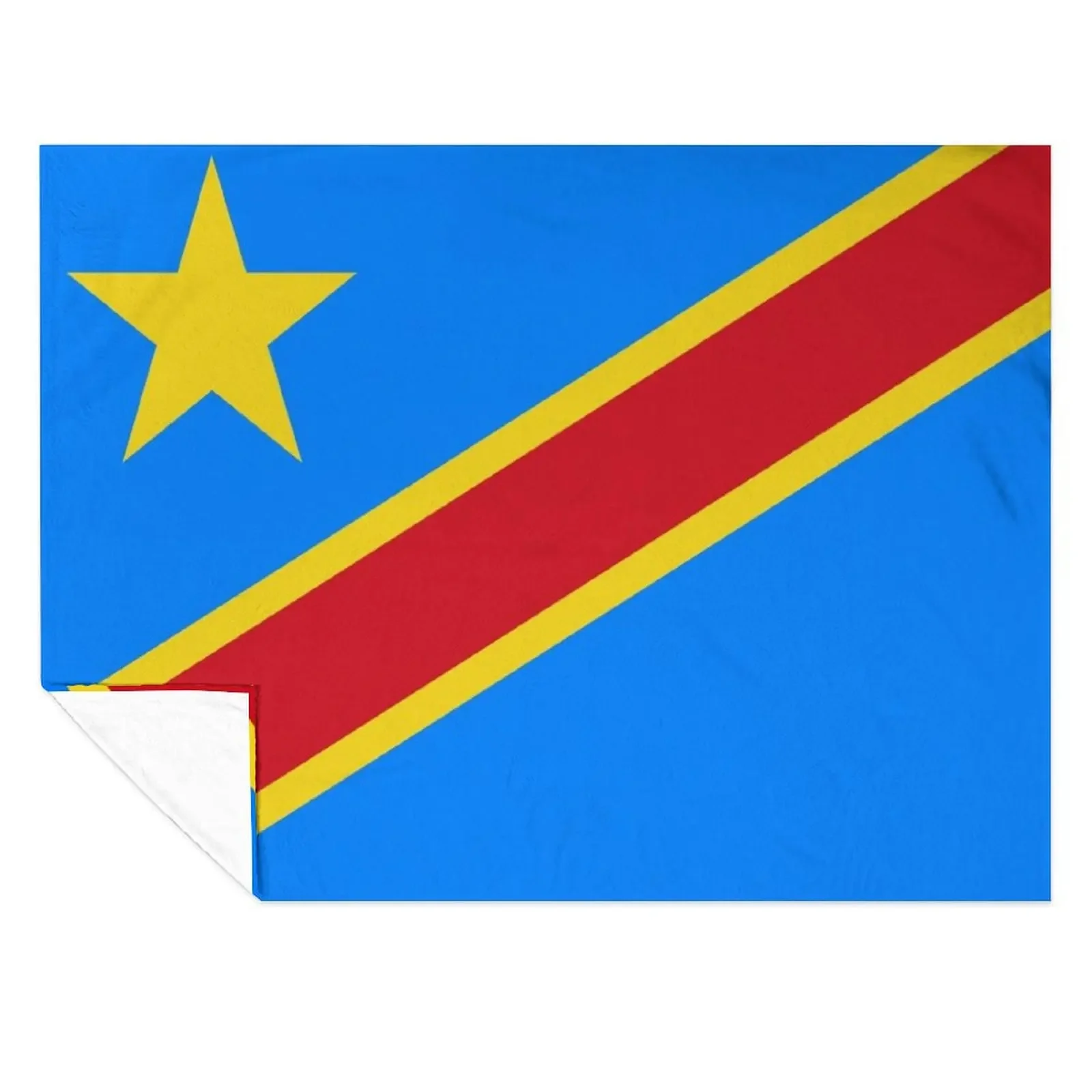 

Superb Flag of the Democratic Republic of Congo and its blue, yellow and red colors. Throw Blanket Giant Sofa Blankets