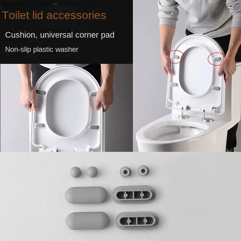 

6pcs/lot Plastic Antislip Gasket Toilet Seat Cushion Pads Cover Bumper Bathroom Lifter Kits Bathroom Accessories