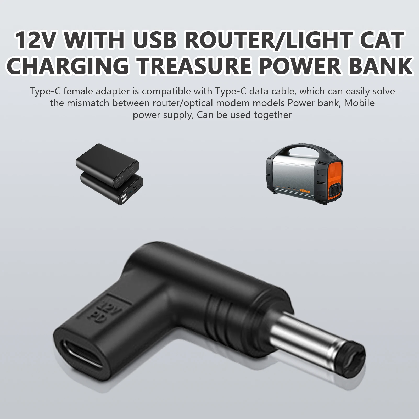 Type C To DC Power Adapter 12v Type C USB Female To DC To DC 5.5x2.5mm/5.2x2.1mm/4.8x1.7mm/4.0x1.7mm/3.5x1.35mm/3.0x1