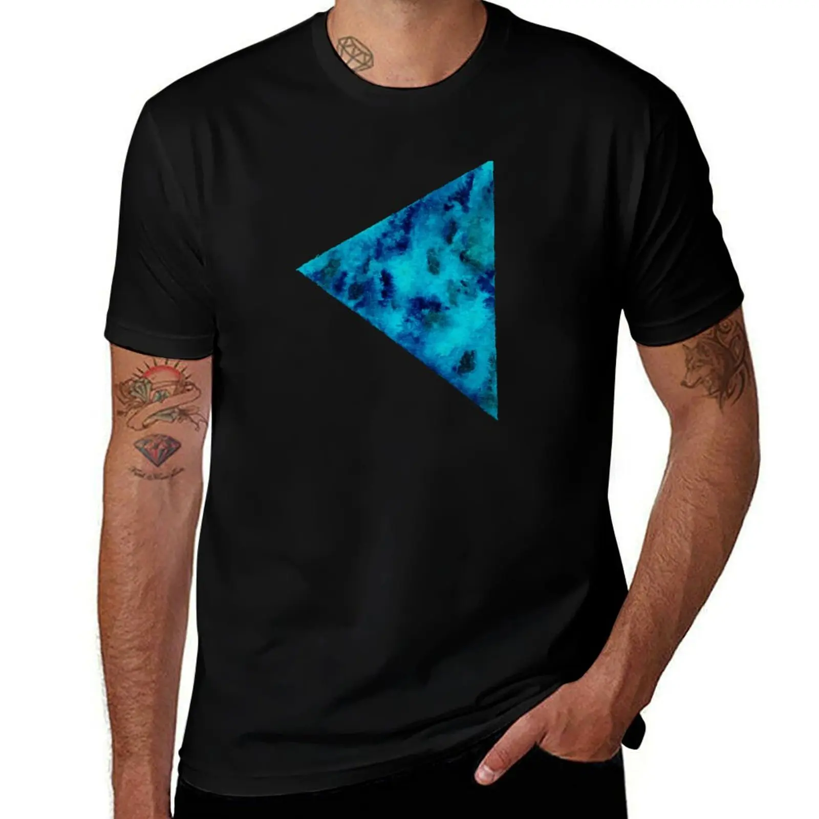 T-shirt Hint of Water T-shirt anime t-shirt in cotone nero tinta unita per uomo pacchetto magliette stampate per uomo T-shirt