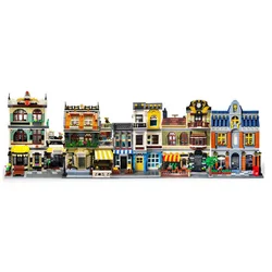 2022 New Garden Hotel Cafe Restaurant Model City Street View Building Blocks Toys Children's Toys Puzzle Gifts Christmas Gifts