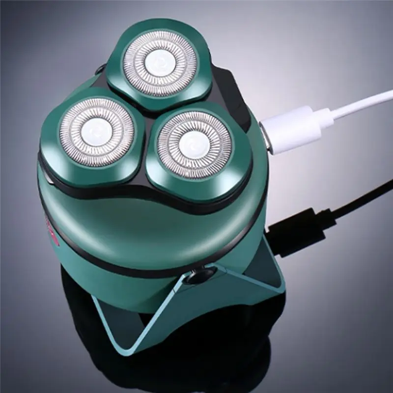 ماكينة حلاقة كهربائية متعددة الوظائف بثلاثة رؤوس قابلة للغسل في الجسم بالكامل، شفرة عائمة للرجال #3