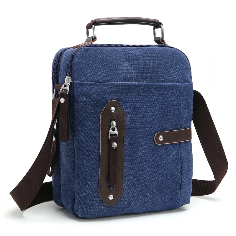 Novo homem mensageiro saco de lona multifuncional portátil casual bolsa de ombro dos homens retro moda masculina crossbody saco