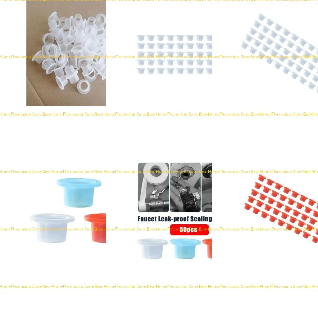

12PD 50 Pcs Universal Faucet Leak-proof Sealing Gasket Silicone Washer Prevent Dripping Leakage Plug Buckles Durable