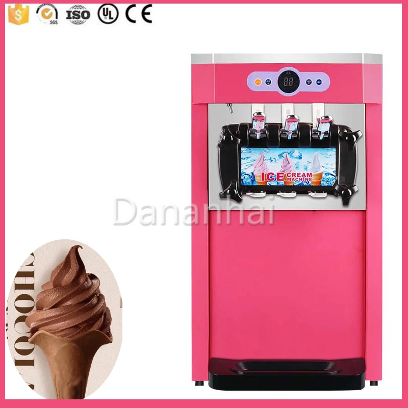 

Economical Desktop Soft Ice Cream Machine, Stainless Steel Commercial Fully Automatic Cone Machine