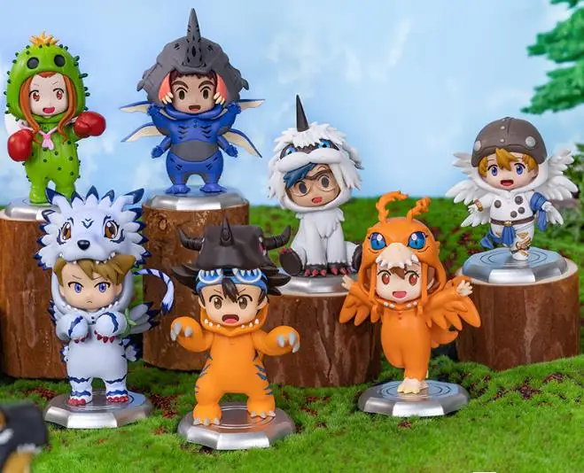 Alta calidad 8 unids/set Anime Digital Monster Digimon Cosplay lindo modelo de figura de acción juguetes para niños