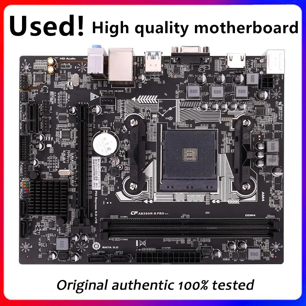 

For Colorful C.AB350M-K PRO V14 B350M-K PRO Motherboard Socket AM4 DDR4 For AMD B350M B350 Original Desktop Used Mainboard