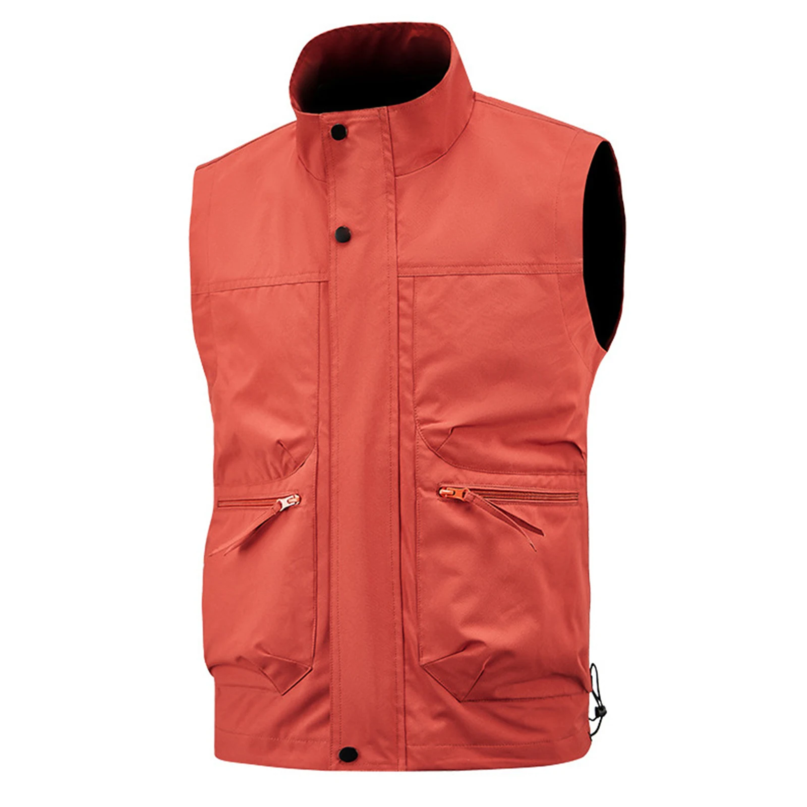 

Men'S Casual Multi Pocket Work Fishing Tactical Vest Large Pocket Outdoor Solid Color Vest Spring And Autumn Men'S Vest