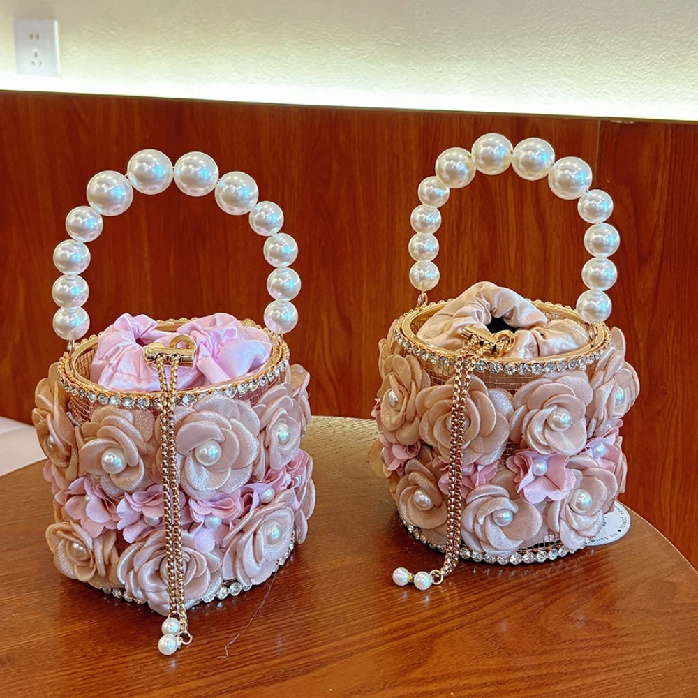 

Pearl Handbag Banquet Party Bag Women's Bag Versatile Flower Chain Handbag Messenger Bag Hot Seller Popular Handbag