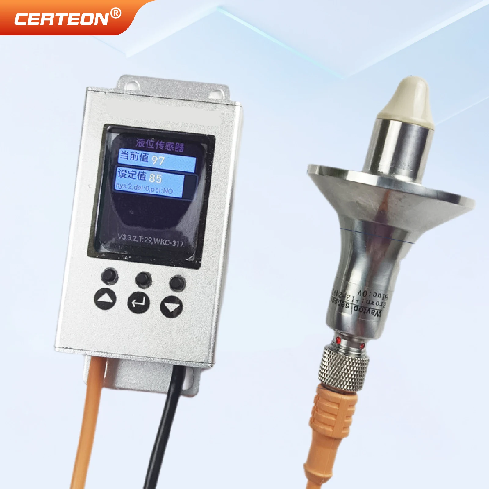 WKC319-KP 316L IP68 CIP SIP NPN PNP tipo contacto interruptor de nivel sanitario para máquina de llenado de leche PEEK salsa cerveza