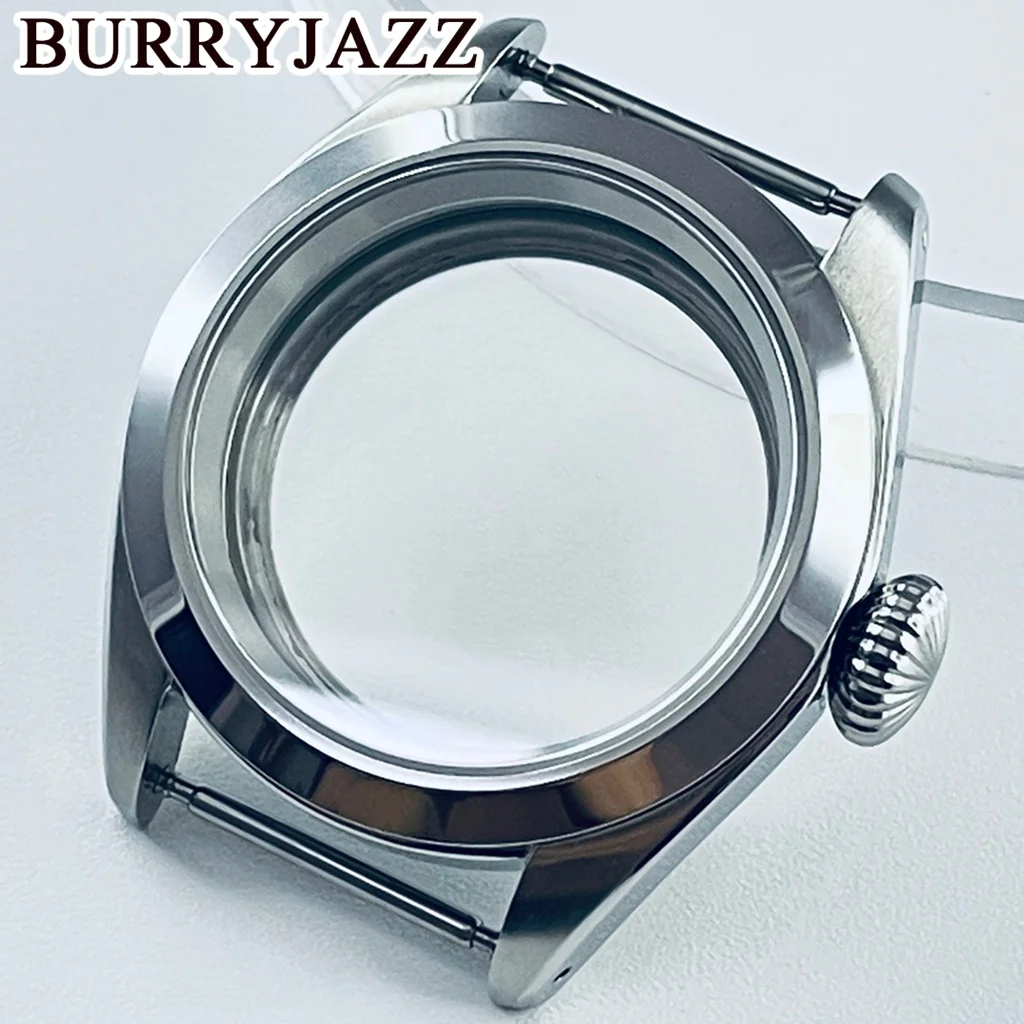

38mm NH35 Silver Sapphire Crystal Watch Case Waterproof Stainless Steel With Stainless Steel Bracelet Compatible With NH34 NH35