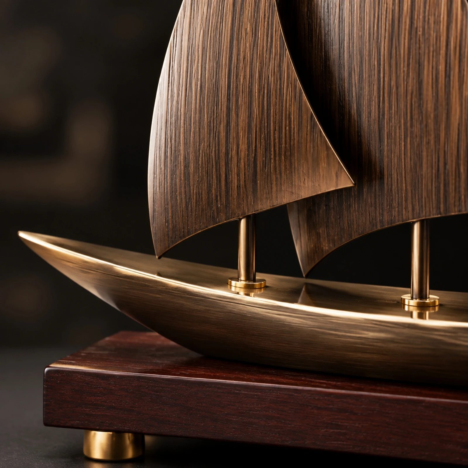 Sailboat Pen Cup with Display Platform Nautical Sailboat Pen Holder Table Organizer Textured Multifunctional for Professionals