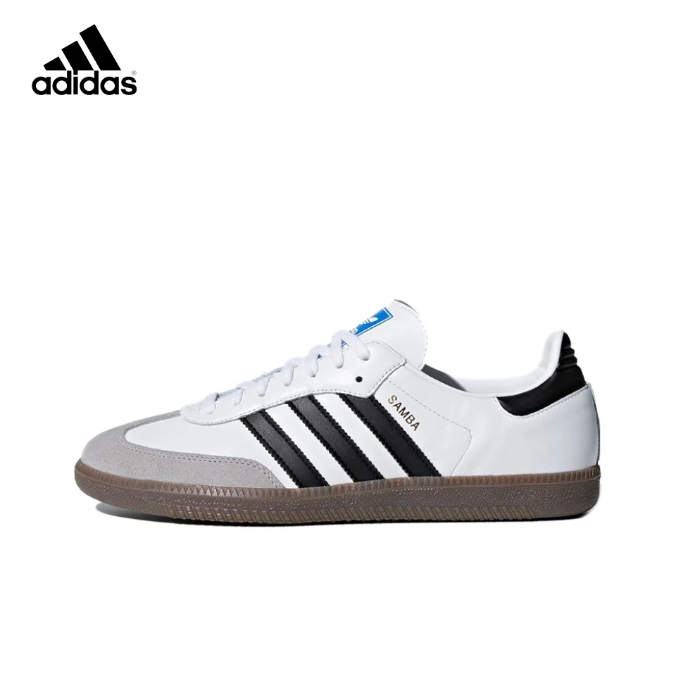 Oryginalne Adidas Samba jasny kolor męskie i damskie unisex deskorolka Casual klasyczne niskie trampki w stylu retro buty B75806