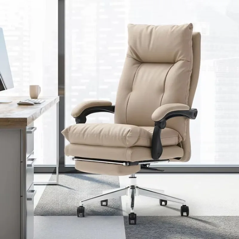 

Computer Boss Reclining Leather Office Chair Comfortable Home Sitting Ergonomic Reclining Swivel Chair