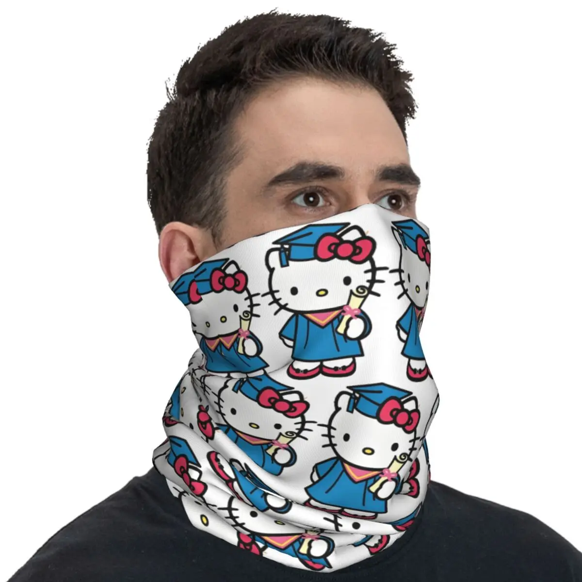 Hello Kitty Graduated Cycling Mask Neck Warmer Face Masks Cool Riding Fishing Sun Protection Scarf Bandana