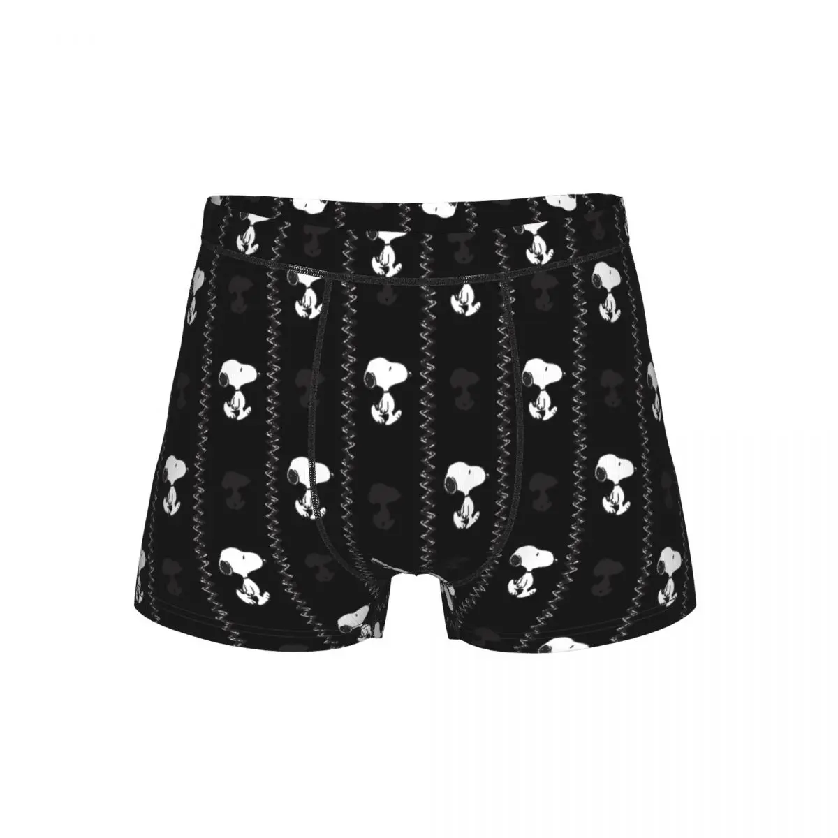 

Мужские трусы-боксеры с забавным мультяшным принтом Снупи, мягкие, удлиненные, больших размеров