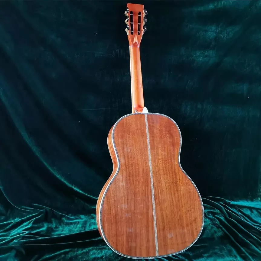 Custom OOO Style Acoustic Guitar with Abalone Binding Full KOA Abalone Inlay Guitar