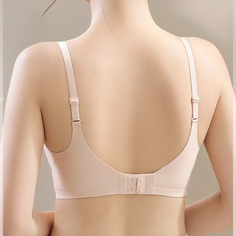 Seamless, Wire-free Bra, Push-up, Comfortable, Breathable, Auxiliary Breast-retracting, Supportive, Enlarged Lifting Bra