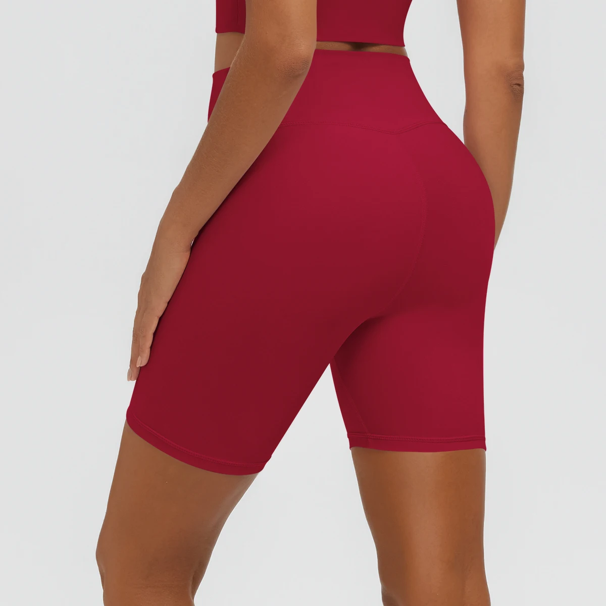Damen Fitness Yoga Shorts Atmungsaktive Hüftformende Schnelltrocknende Sportshorts Sommer Gym Laufshorts mit Push-Up-Effekt für Frauen – Detail 34