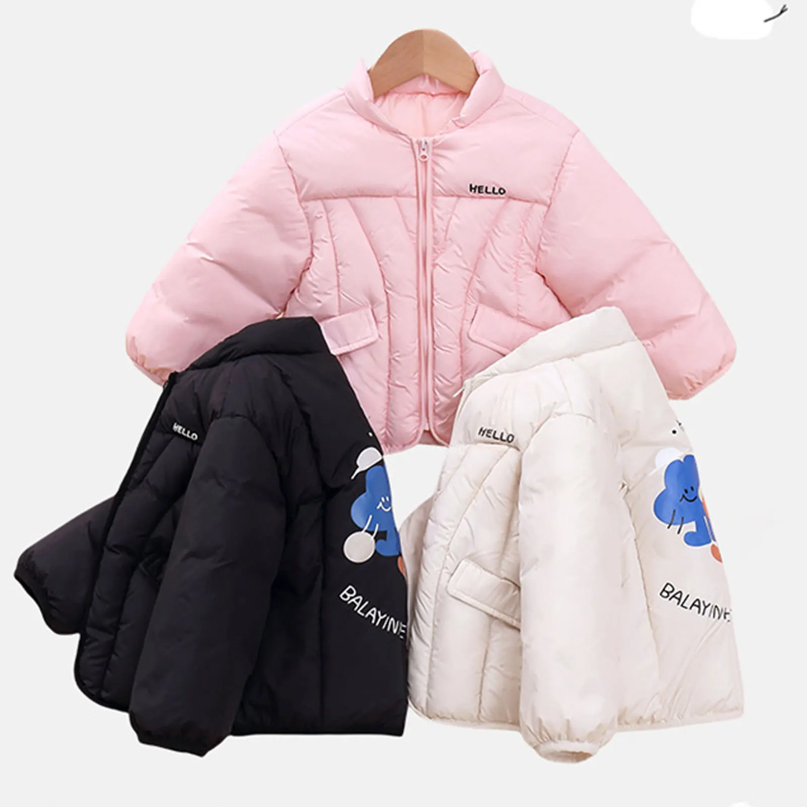 

Cartoon Print Children's Quilted Jacket,Girls Boys Down Cotton Coat,Lightweight Winter Kids Puffer Coat,Windproof Warm Outwear