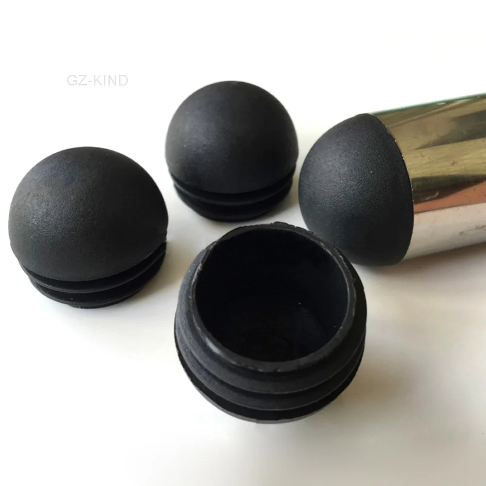 5/10/20/50Pcs Koepelvormige Ronde Plastic Zwart Blanking End Caps Buis Pijp Inserts Plug 19 22 25 32Mm